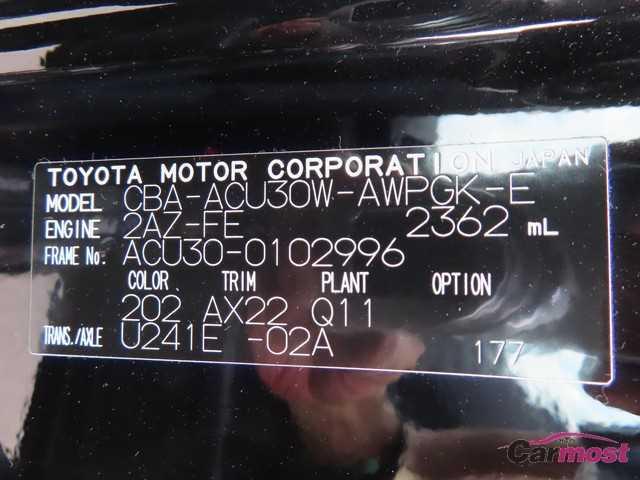 2009 Toyota Harrier CN F16-G89 Sub4