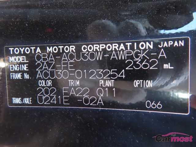 2011 Toyota Harrier CN F28-L15 Sub4